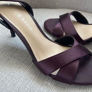 Heel sandals size 6 beautiful eggplant color